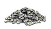 Pile Of Dollars - 3d Render