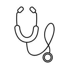 Sticker - medical stethoscope tool line style