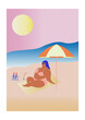 © Jovanna - Illustration of young woman relaxing on beach