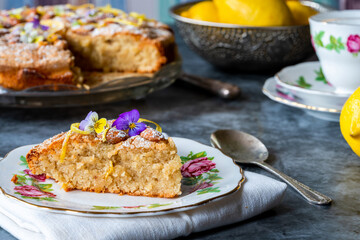 Canvas Print - Almond and lemon cake