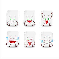 Sticker - Cartoon character of blank sheet of paper with smile expression