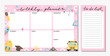 © CoCoArt_Ua - Collection of weekly planner and to do list template. School timetable or schedule design with various school supplies. Vector illustration.