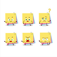 Canvas Print - Cartoon character of sticky notes paper with what expression