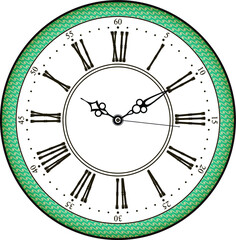 Canvas Print - vintage clock vector illustration