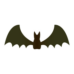 Sticker - halloween bat flying silhouette icon