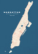 Manhattan map vector poster flyer