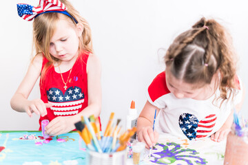 Wall Mural - July 4th kids art