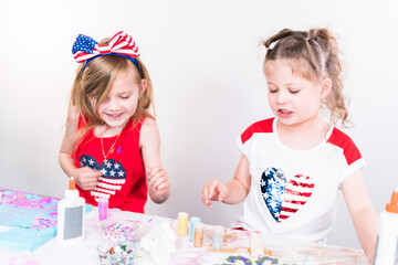 Wall Mural - July 4th kids art