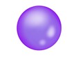 © Thida - A purple ball with a glossy finish and a reflective sheen that resembles a smiling face.  Illustration created on a tablet, use it for graphic design or clip art work.