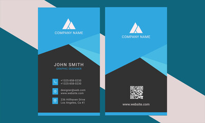 Black modern business card template.