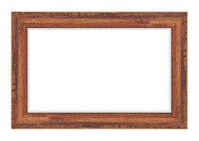 Wood Frame Isolated On White Background. Vector Illustration Eps 10