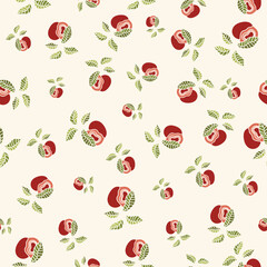 Wall Mural - Apple fruit abstract seamless pattern background design