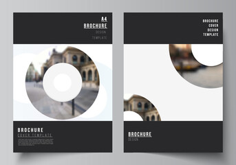 Wall Mural - vector layout of a4 cover mockups templates for brochure, flyer layout, booklet, cover design, book 