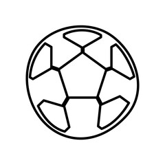 Sticker - balloon soccer line style icon