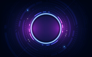 Technological future interface hud platform abstract background template vector design