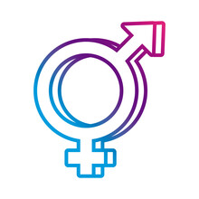 Hermaphrodite Gender Symbol Of Sexual Orientation Multy Style Icon