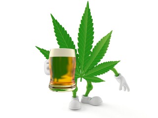 Poster - Cannabis character holding beer glass