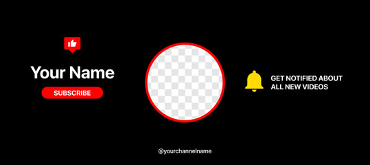 youtube channel cover wireframe. youtube banner for design your channel. put your content under back