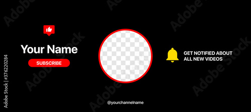 Fotomural Youtube Channel Cover Wireframe