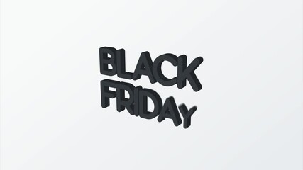 Aufkleber - Black Friday sale for Marketing discount promotion video, Slow motion animation white wave background.
