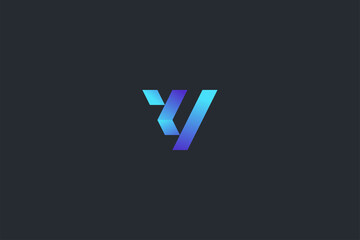 Technology Letter V Logo Template