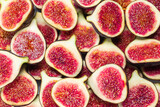 Fototapeta Kuchnia - Tasty figs background. Top view.