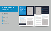Case Study Template. Corporate Modern Business Double Side Flyer And Poster Template. Colorful Booklet Design.