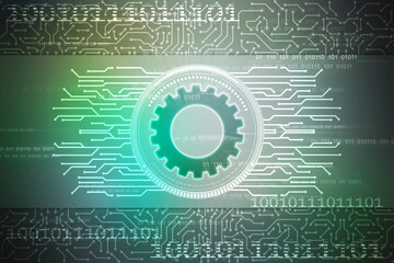 gear technology background, digital abstract technology background, futuristic background, cyberspac