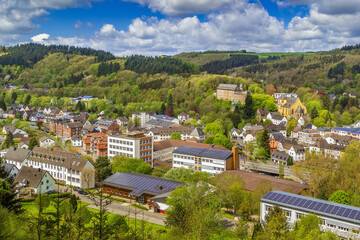 Fototapete - View of Schleiden, Germany