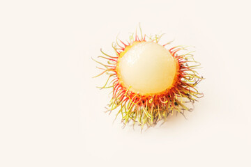 Rambutan sweet delicious fruit isolated on white background