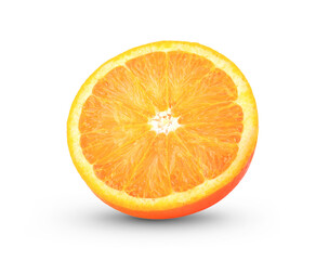 Wall Mural - orange on a white background