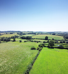 Wall Mural - aerial view of farmland in the uk
