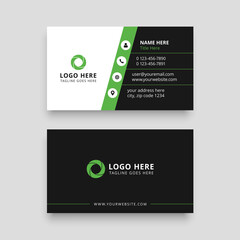 corporate green  business card template