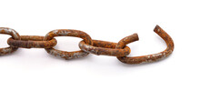 Torn Rusty Chain.