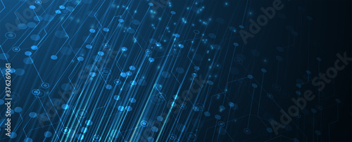 Fotografía Abstract circuit board futuristic technology processing background