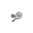 © xbudhong - Racket and ball, tenis icon logo