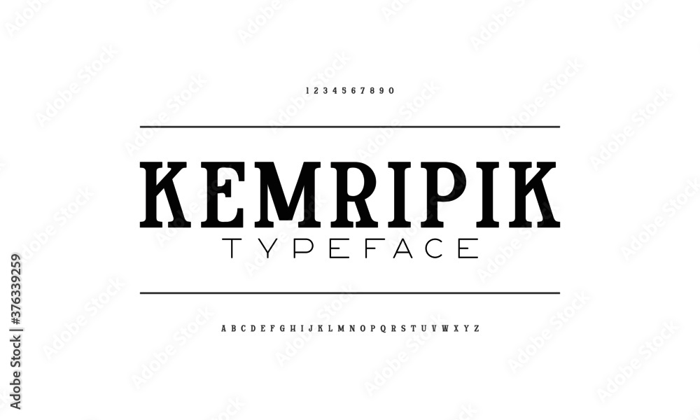 Classic and vintage alphabet typography. Vector illustration font set ...