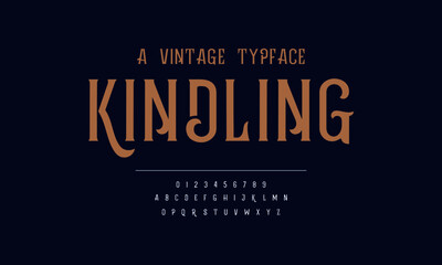 Wall Mural - Elegant vintage design alphabet. Vector illustration of typography fonts set. Classic typeface.
