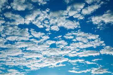 Wall Mural - blue sky and clouds  at Point Aux Sable in the republic of Mauritius.