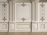 Fototapeta  - Classic interior wall with mouldings