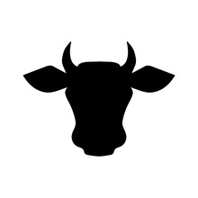 Bull Bison Icon Vector Illustration Isolated On White Background.