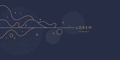 Wall Mural - poster with dynamic waves. vector illustration in minimal style. abstract background.