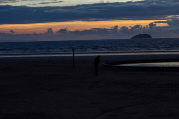 sunset on the beach