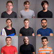 © Ranta Images - Studio shot collage of men in different ethnicities