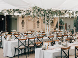 Fototapeta Góry - wedding reception table setting