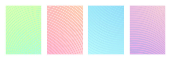 Wall Mural - pastel color curves background design collection. templates texture for business card, cover layout,