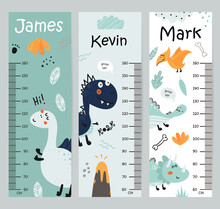 Kids Height Chart With With Dinosaurs