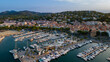 © chromoprisme - Aerial view of Sainte-Maxime harbour in French Riviera (South of France)