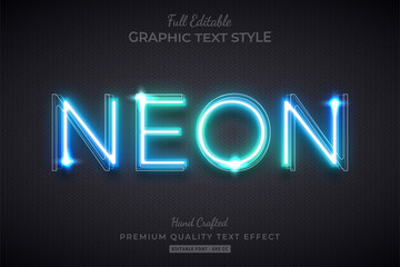 Poster - Glow Neon Editable Text Style Effect Premium