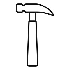 Poster - Tiler hammer icon. Outline tiler hammer vector icon for web design isolated on white background